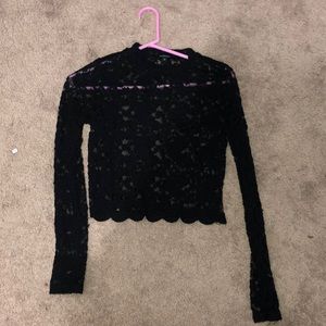 Black lace long sleeve